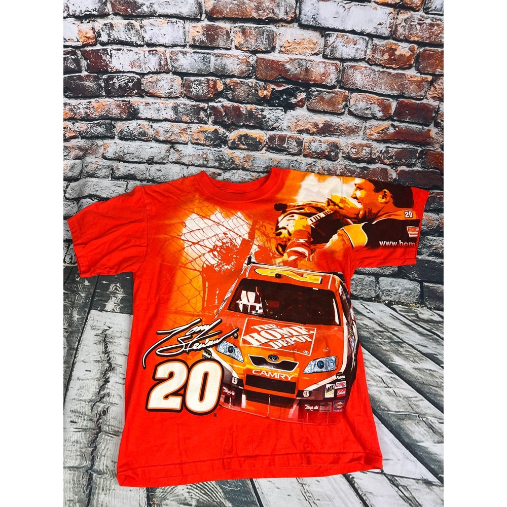 Chase Authentics‎ Tony Stewart 20 Home Depot NASCAR All Over Print Shirt Mens M